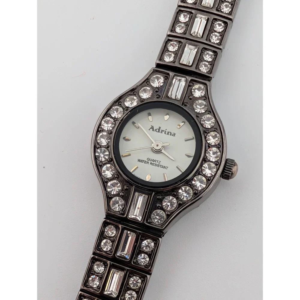 Adrina‎ Watch Women 22mm Case Women Crystals Black 7